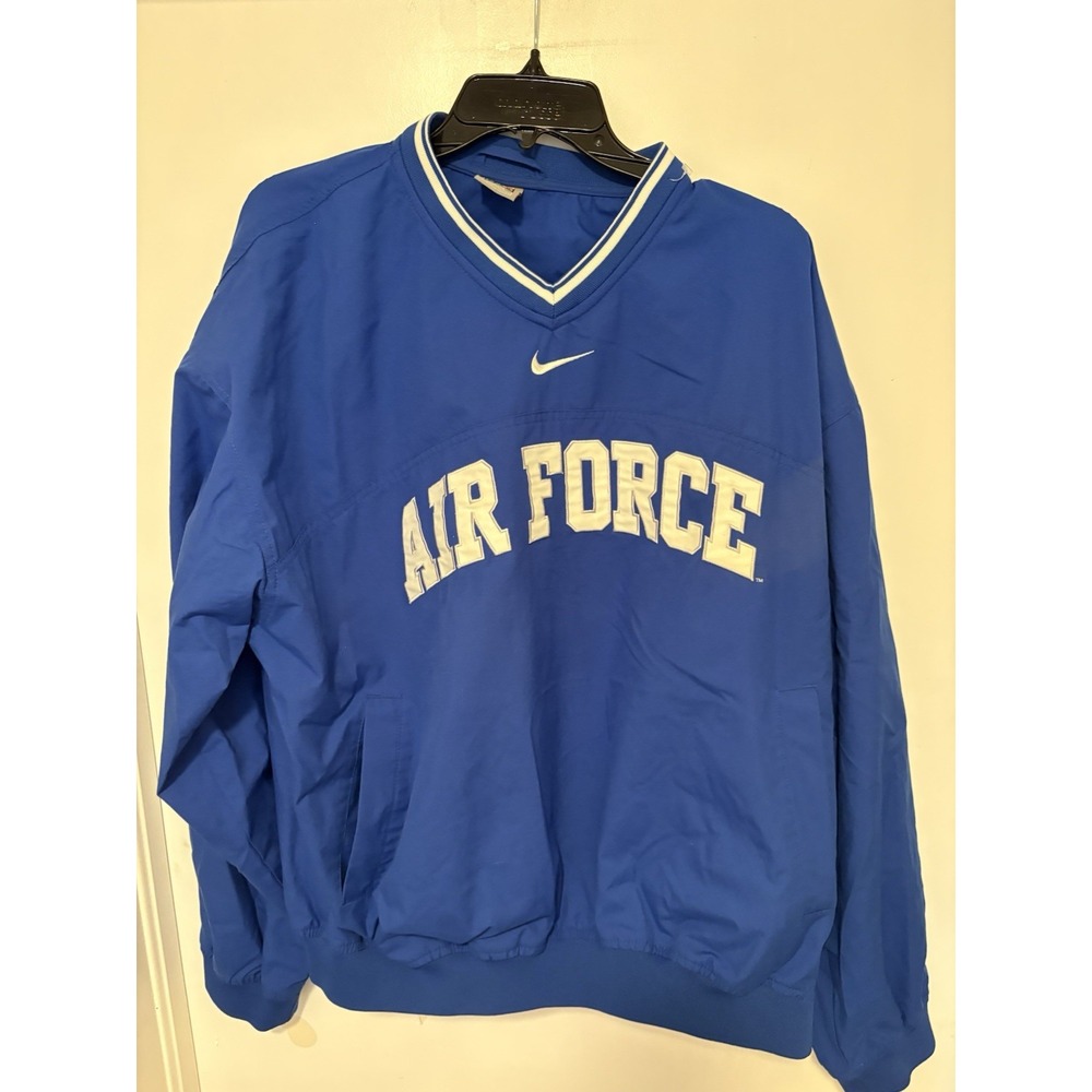Vintage Nike Air Force Pullover Windbreaker Jacket Center Swoosh Size L